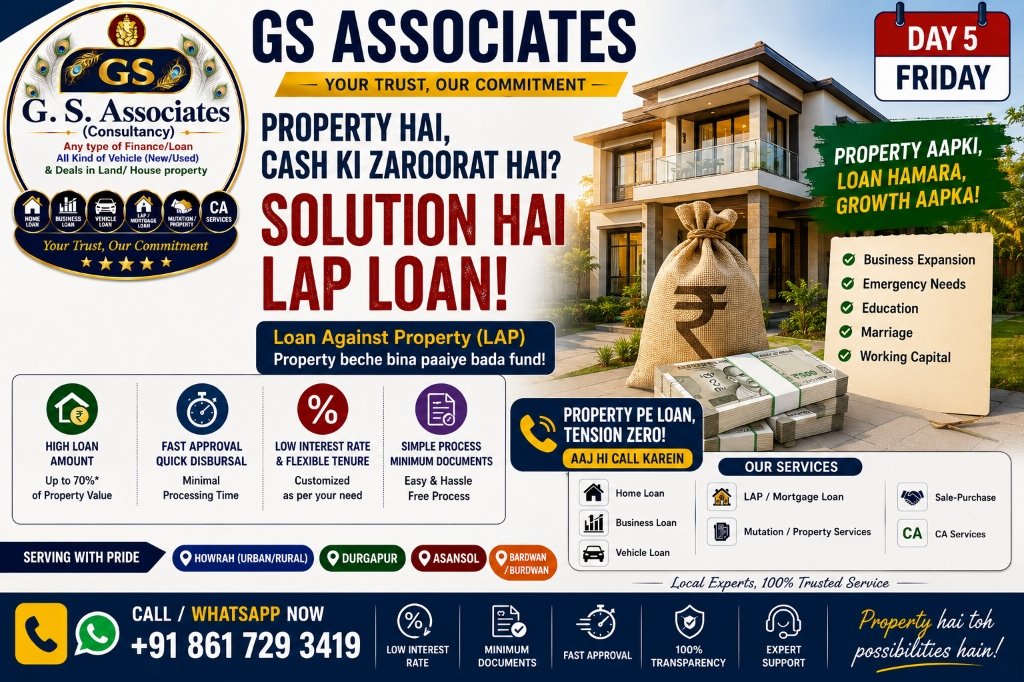 Day 5 Loan Against Property Social Media Post Creative